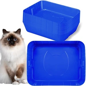 25 Pcs Disposable Litter Boxes for Cats Plastic Cat Litter Tray Large Kitten ... - Picture 1 of 6