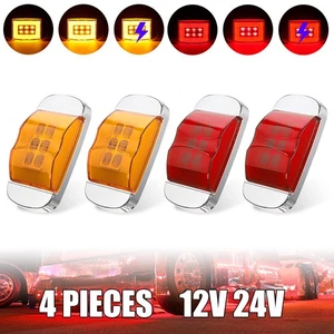 LED Clearance Side Marker Light Amber Red White Lamp Truck Trailer Caravan Lorry - Picture 1 of 27