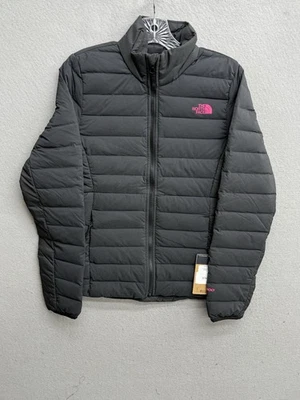 NWT Women’s North Face Size XS Belleview Stretch Down Jacket Black/Pink 600 Fill - Image 1 of 4