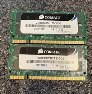 Corsair 8GB KIT ( 2X 4GB ) DDR2 800Mhz SODIMM PC2-6400 Memory Ram **TESTED** - Picture 1 of 1