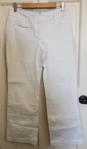 Tommy Hilfiger White Bootcut Khaki Pants Womens Size 8 31x29 Stretch 64-35783 - Picture 1 of 7