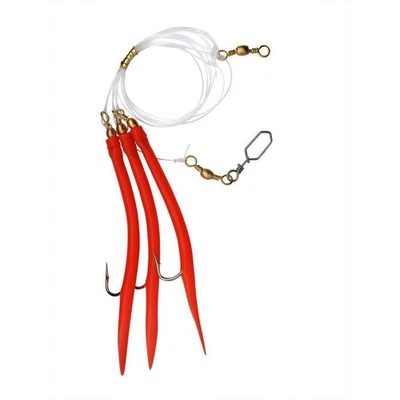 Shakespeare Gummi Makk Rig 5/0 Rotes Meer Angeln Angeltackle 3 Haken - Bild 1 von 2