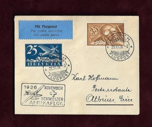 1926 November Swiss flight to Africa - Athenes Greece; 62097 - Picture 1 of 2