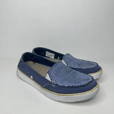 Zapatillas sin cordones Dr. Scholls para mujer talla 7 blancas azules a cuadros ligeras Foto 1 de 4