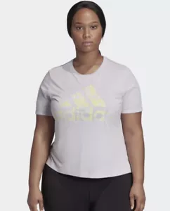 Adidas Womens Plus Size 2X IWD Univ Training Tee Lavender - Picture 1 of 6