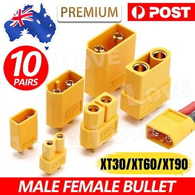 10 Pairs XT30 XT60 XT90 Male Female Bullet Connector Plug for Lipo Battery DF - image 1 of 4
