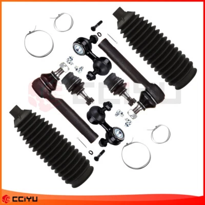 8x For 2003-2013 Subaru Forester Front Lower Tie Rod Ends Rack and Pinion Bellow Foto 1 de 4