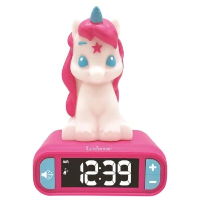Unicorn LED Alarm Clock for Kids Cute Design Sleep Friendly Sounds Snooze - Image 1 of 4