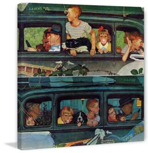Marmont Hill Norman Rockwell Prints on Canvas Coming and Going Art Print, 24 - Picture 1 of 7