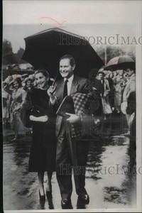 1955 Press Photo Barbara Hutton and her sixth husband, Baron Gottfried von Cramm