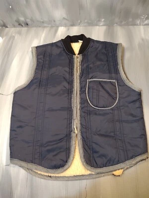 Chaleco de Colección Años 60 1970 Sherpa Forrado de Vellón Ropa de Trabajo para Hombres Medio Envejecido Foto 1 de 4