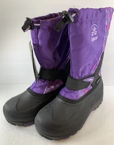 Kamik Boots Weather Snow Insulated Purple Black Woman Size 5 NWT - Picture 1 of 7