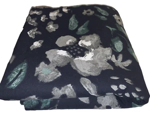 Threshold Shower Curtain Blue Green Gray White Abstract Floral Cotton attractive - Picture 1 of 5