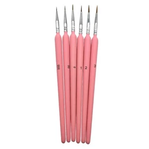 6Pcs Set 000-3# Artist Paint Brushes Fine Detail Painting Dusting Brushes - Picture 1 of 7