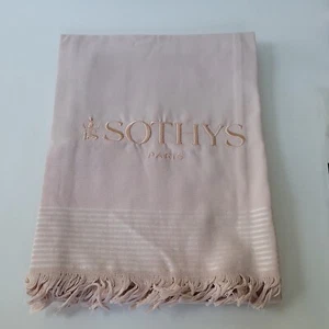 Sothy's Paris Spa Sheet Drap de Hammam 2014 drape Cover Up Beige Cotton Fringe - Picture 1 of 4