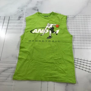 Vintage And1 Tank Top Youth Large 14-16 Green Basketball Large Logo Shirt - Picture 1 of 9