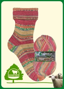 Opal Sockenwolle Regenwald 15 Schlafplat koralle orange beige 4fach 100 g Wolle - Bild 1 von 1