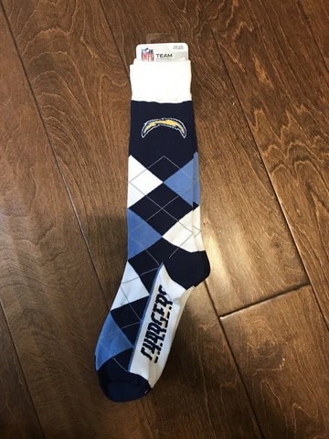 San Diego Chargers NFL Football Men's Crew Socks One Size Fits Cover