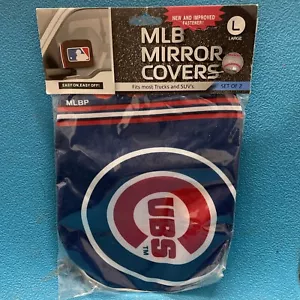 Chicago Cubs MLB Spiegelabdeckungen groß passt 12"" + Spiegel 2er Set - Bild 1 von 3