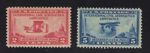 US #649-650 MNH Well-Centered 2c & 5c Aeronautics - Picture 1 of 2