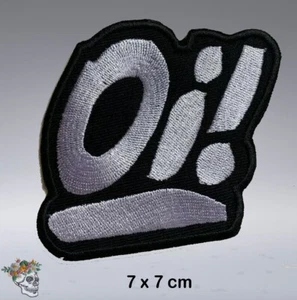 Oi Punk rock Embroidered Badge Iron On Sew On Clothes Jacket - Foto 1 di 1