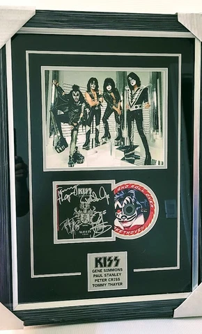 KISS Band Signed Autographed CD Alive 4 JSA full Letter Certified  Framed Cover