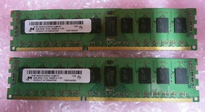 Micron MT18KSF51272PDZ-1G4M1FE 8GB (2x4GB) 2Rx8 PC8-10600 DDR3 ECC 240P CL9 RAM - Image 1 of 4