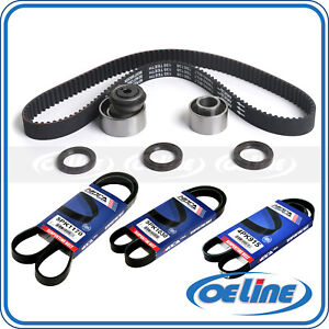 Timing Belt 3x Serpentine Belts for 93-97 Mazda 626 01-03 Protege Protege 2.0L