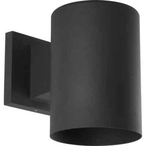 PROGRESS LIGHTING Cylinder Collection 5" Modern Outdoor Wall Lantern Light Black - Picture 1 of 4