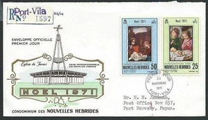 NEW HEBRIDES (French) 1971 Christmas Registered commem FDC................41258 - Picture 1 of 1