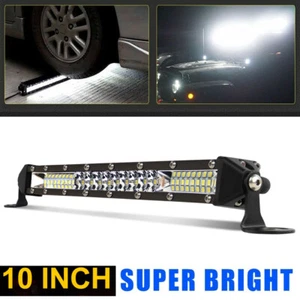 10Inch LED Light Bar Spot Flood Light Work Offroad SUV 4WD Driving Fog Lamp 12'' - Foto 1 di 12