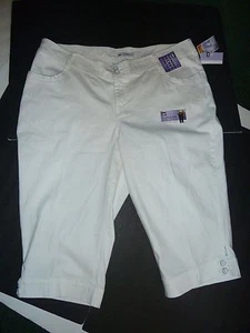 Capris Lee Slender Secret Stretch Blanco Talla .24W Mediano $54 Nuevo con Etiquetas - Imagen 1 de 6