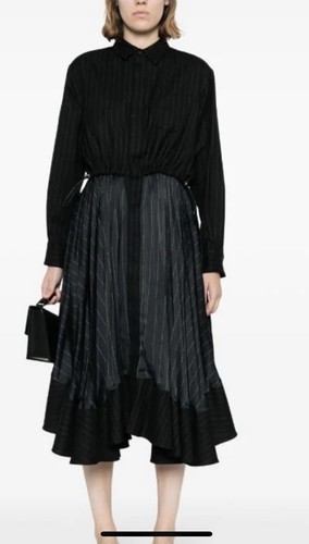 Abito midi gessato a strati Sacai taglia 4 htf
