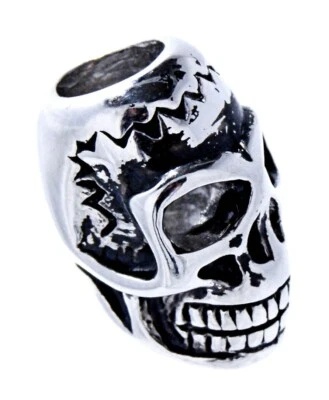 Bartperle Totenkopf Skull Haarperle Edelstahl Bartschmuck 6 mm Nr. 1007 - Bild 1 von 4