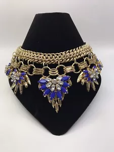 BCBG MAXAZRIA RUNWAY Corded Multi-Colored Stone Gold Tone Adjustable Necklace - Picture 1 of 24