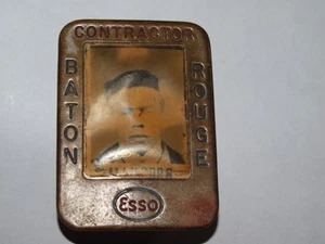 ESSO Employee Contractor Pin Badge, ESSO Baton Rouge Plant, Silver in color RARE - Picture 1 of 1