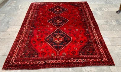 Vintage Afghan Hand knotted Rug Oushak Rug Turkoman Rug Home Decor Rug,8x11 ft - Image 1 of 4