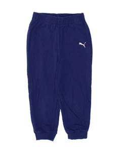 Pantalone tuta PUMA ragazzo joggers 3-4 anni blu cotone AF07 - Foto 1 di 3