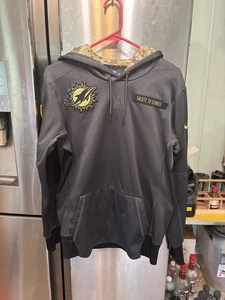 Felpa con cappuccio Miami Dolphins NFL stile mimetico Salute To Service taglia S felpa - Foto 1 di 7