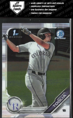 2019 Bowman Draft Michael Toglia BDC-64 1st Chrome | Colorado Rockies - Image 1 of 2