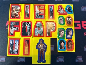 (9) 1980 Star Wars Empire Strikes Back Sticker Lot RARE NM /M Luke Leia - Picture 1 of 5