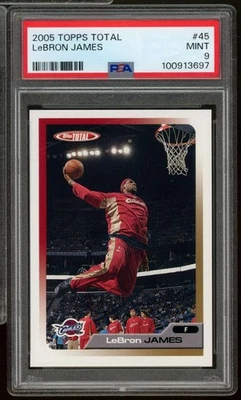 LeBron James Card 2005-06 Topps Total #45 PSA 9 - Image 1 of 2