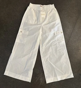 SHOW ME YOUR MUMU Casual Cargos NWT Large White Ripstop Relaxed Fit - Picture 1 of 10