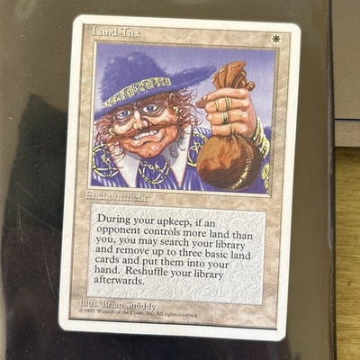MTG Magic the Gathering Land Tax Fourth Edition ENCHANTMENT - Image 1 of 2