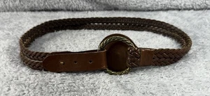 Lauren Ralph Lauren Bronze O Ring Double Braided Leather Equestrian Medium 36" - Picture 1 of 14