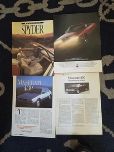 Vintage Maserati Sales Technical Sheet Lot Of 4 - Picture 1 of 1