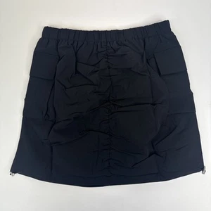 New Fashion Women’s Mini Cargo Skirt Detail Utility Style Pockets Black Size M - Picture 1 of 9