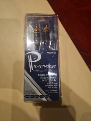 Pro-con-silver 2 RCA Component Audio Lead new Unopened Boxed - Image 1 of 4