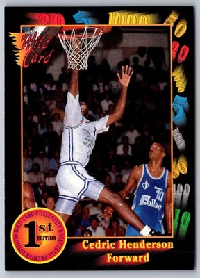 1991 Wild Card Cedric Henderson #87 Georgia Bulldogs Basketball Card - Image 1 of 2