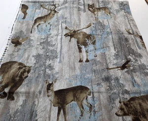 2 Yds FLANNEL Stonehenge TIMEBERLAND TRAIL F25007 Northcott Wildlife Bear Wolf - Picture 1 of 7